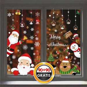 180x Autocolante de Crăciun | XMASCLINGS