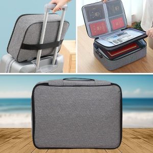 Geantă impermeabilă protejată cu parolă pentru documente și obiecte de valoare | DOCTURO