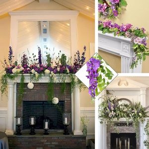 Șir de flori artificiale de glicină | WISBLOOM