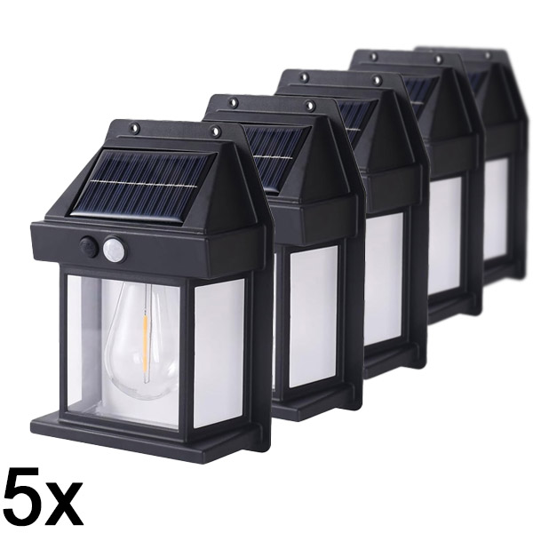 5x Lampă solară pentru exerior cu senzor de mișcare | FLUXLAMP